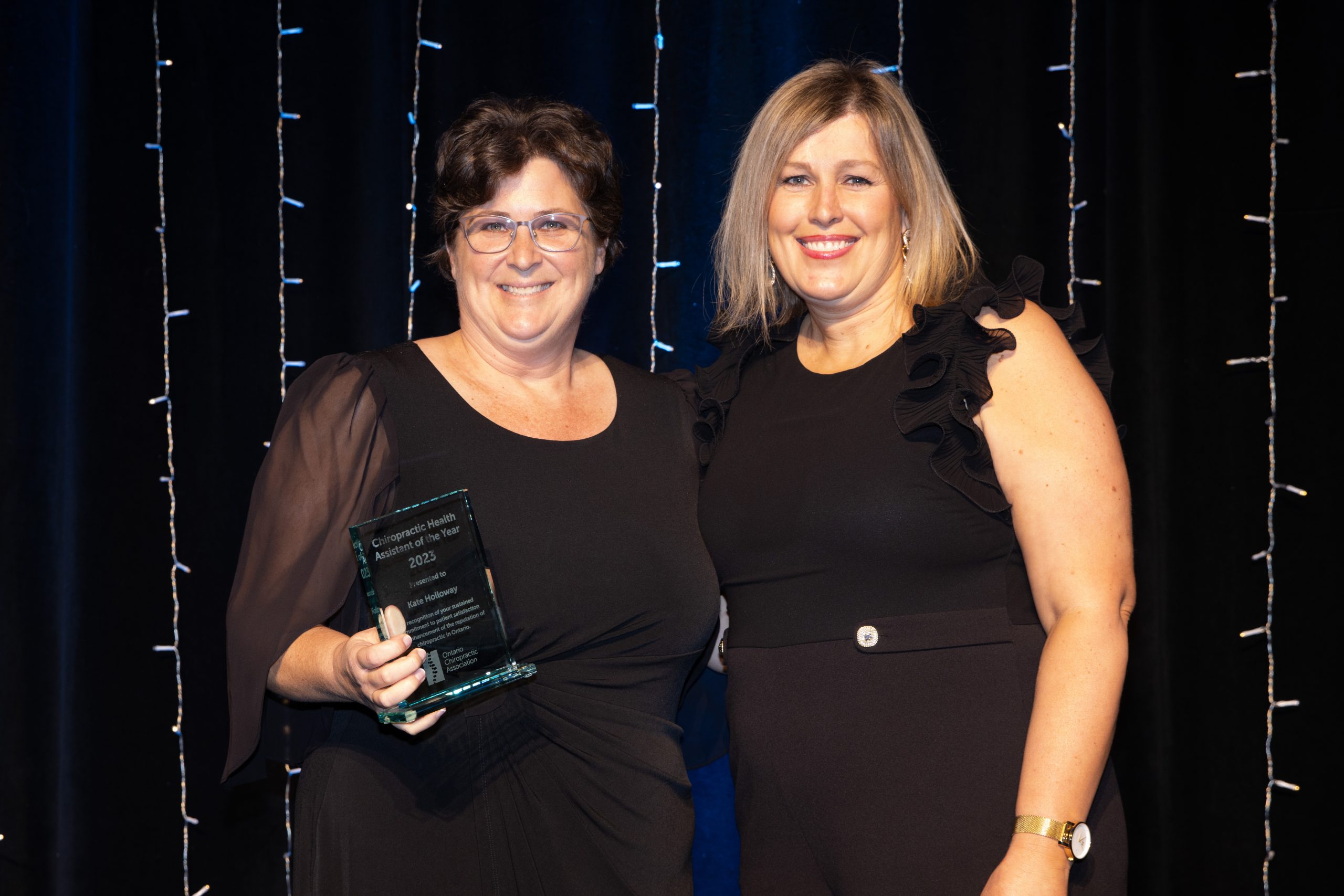 CHA of the Year Award winner, Mrs. Kate Holloway (left) and OCA Board member, Dr. Jenny Elliott (right)