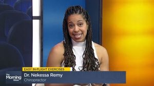 Dr. Nekessa Remy on the set of Global News' morning show.