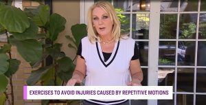 Dr. Irvine standing outdoors explaining why to stretch