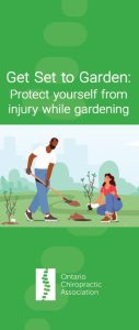 Front cover of gardening trifold pamphlet