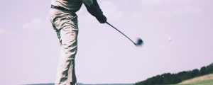 male golfer working to get in golf shape