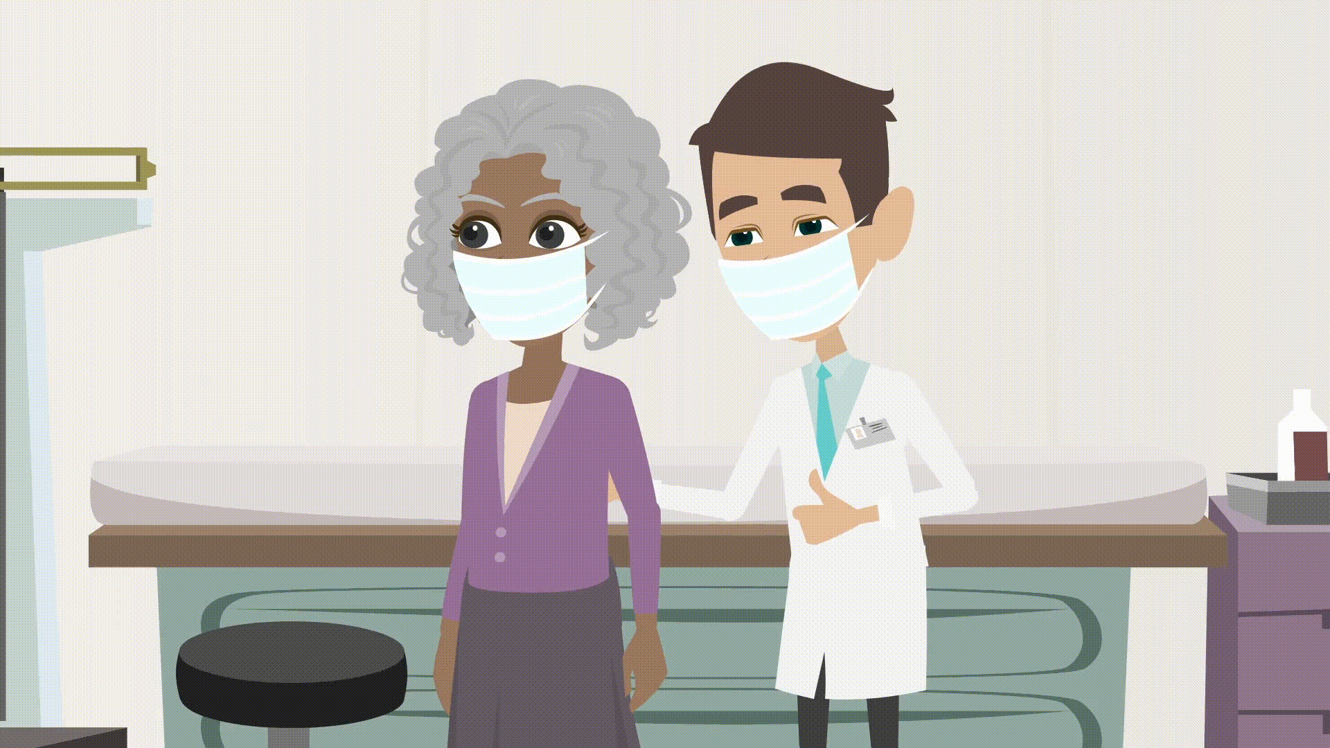 Older Lady A Graphics Interchange Format (GIF) of a physician with an elderly patient