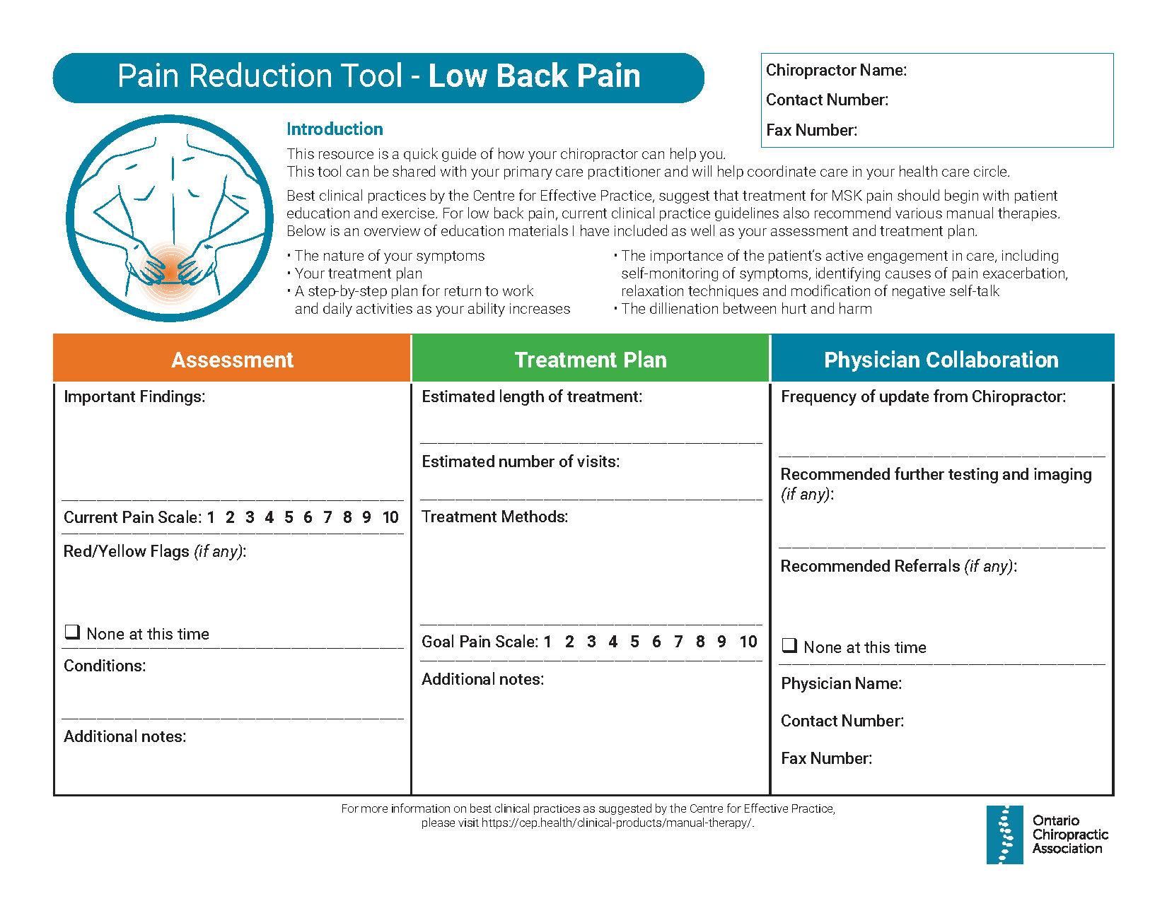 Pain Reduction Tool – Low Back Pain Thumbnail of Pain Reduction Tool - Low Back Pain