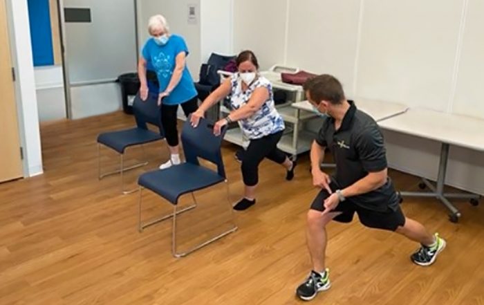 Dr Lino Panetta leads patient exercises to help manage osteoarthritis and promote spine and joint health.