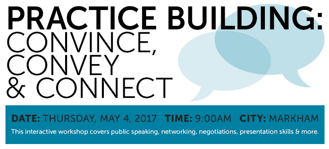 Markham - Practice Building: Convince, Convey & Connect
